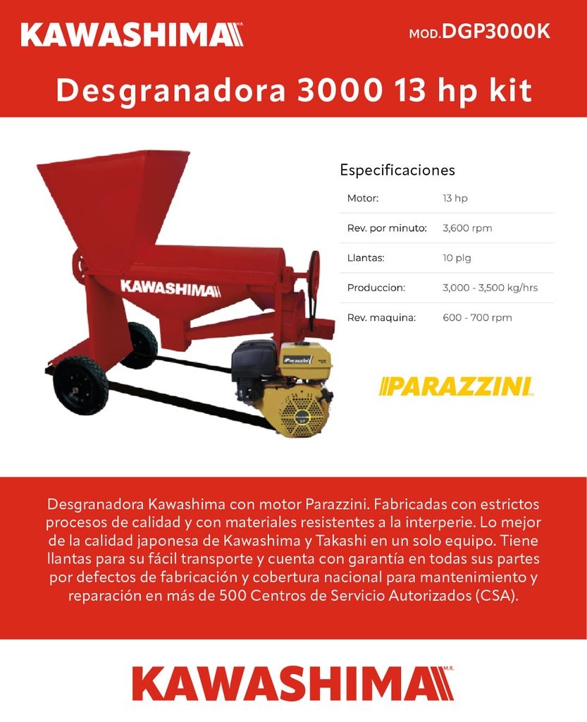 Desgranadora 3000 13 hp kit (DGP3000K) - Imagen 2