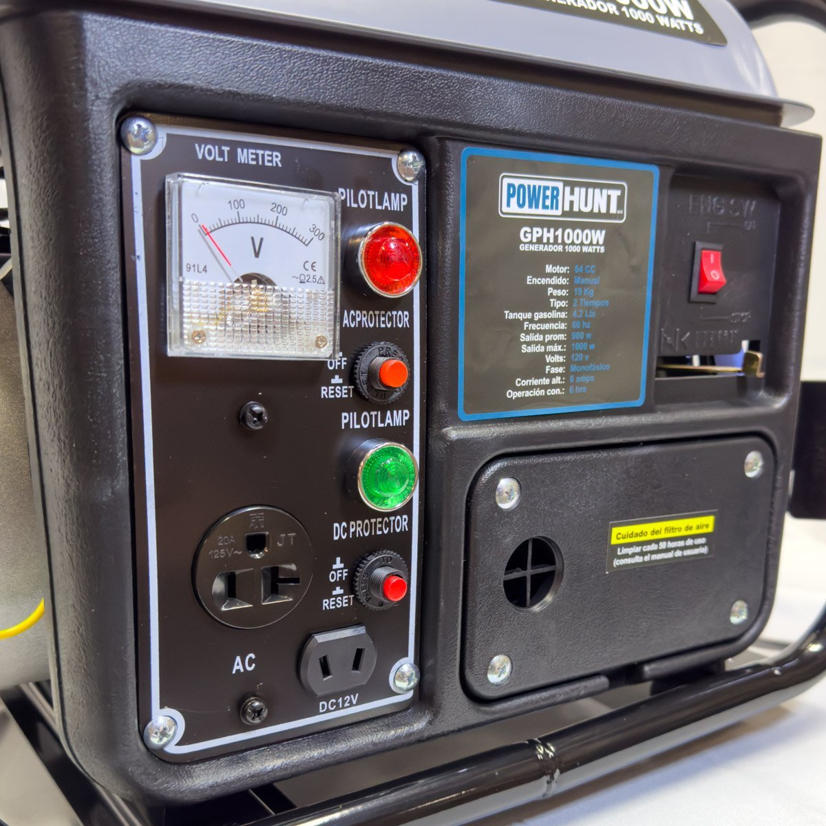 Generador portátil de 64 cc monofásico 1000W 110V (645781209237) - Imagen 3