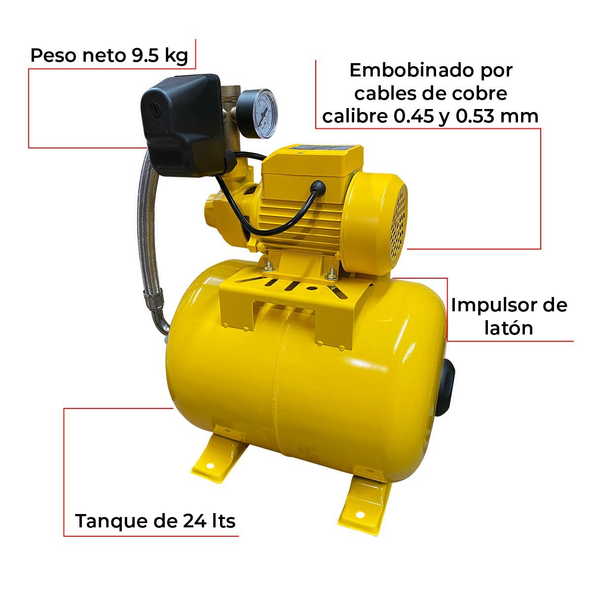 Bomba de agua eléctrica 1/2 hp (BHP2440) - Imagen 10