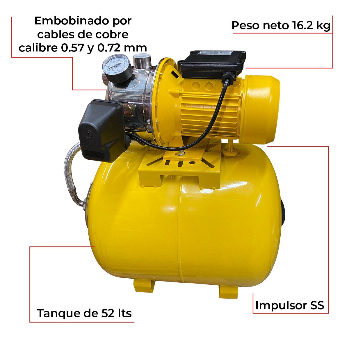 Bomba de agua eléctrica 1 hp (BHPP5260) - Imagen 5