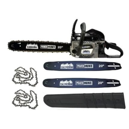 Motosierra 58 cc con 2 barras y cadenas de 20 pulg (BLACKMONTANA)